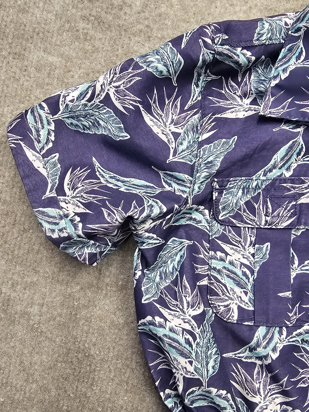 Magellan Outdoors Girls Size 5 Fishing Dress Purple Tropical Print UPF Vented